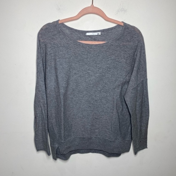 Helmut Lang Gray Oversized Boatneck Dolman Sleeve Sweater - Picture 1 of 3